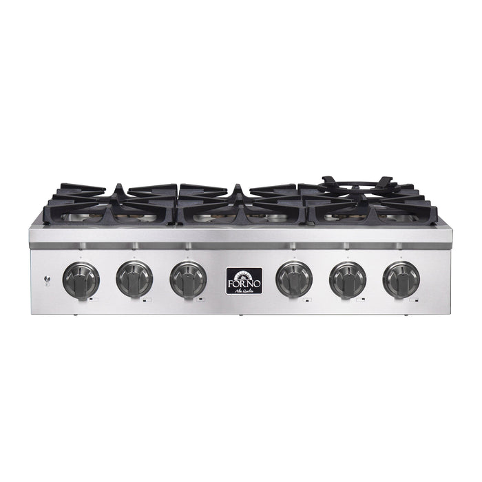 FORNO 36" Spezia Gas Cooktop With 6 Burners FCTGS5751-36 FORNO