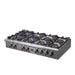 Forno Spezia 48-Inch Gas Rangetop, 8 Burners, Wok Ring and Grill/Griddle in Stainless Steel FCTGS5751-48 FORNO