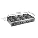 Forno Spezia 48-Inch Gas Rangetop, 8 Burners, Wok Ring and Grill/Griddle in Stainless Steel FCTGS5751-48 FORNO