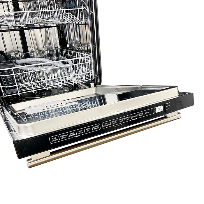 Forno 3-Piece Appliance Package - 36-Inch Electric Range, Pro-Style Refrigerator, and Dishwasher in Stainless Steel FORNO