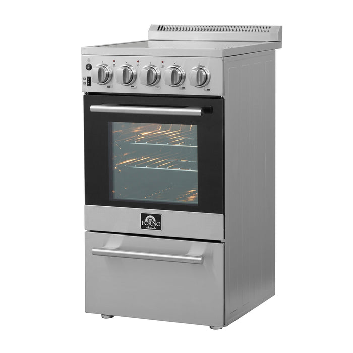 Forno 20″ Pallerano Pro-Style Electric Range with 4 Electric Burners Electric Range with 4 Element Burners - FFSEL6052-20 FORNO