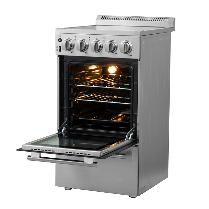 Forno 20″ Pallerano Pro-Style Electric Range with 4 Electric Burners Electric Range with 4 Element Burners - FFSEL6052-20 FORNO
