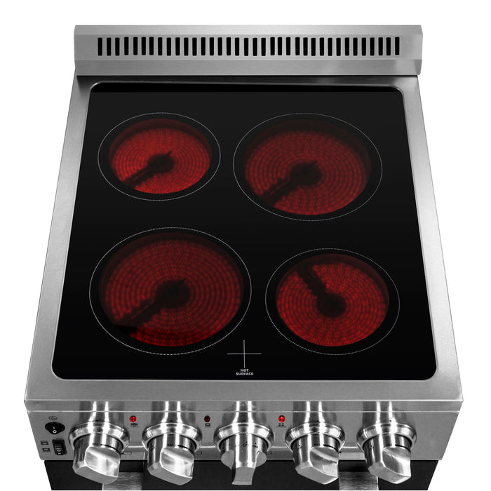 Forno 20″ Pallerano Pro-Style Electric Range with 4 Electric Burners Electric Range with 4 Element Burners - FFSEL6052-20 FORNO