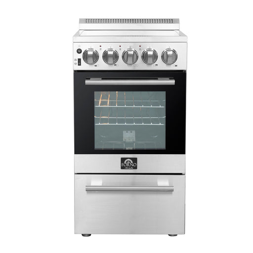 Forno 20″ Pallerano Pro-Style Electric Range with 4 Electric Burners Electric Range with 4 Element Burners - FFSEL6052-20 FORNO