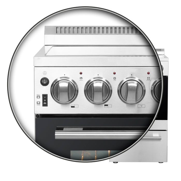 Forno 20″ Pallerano Pro-Style Electric Range with 4 Electric Burners Electric Range with 4 Element Burners - FFSEL6052-20 FORNO