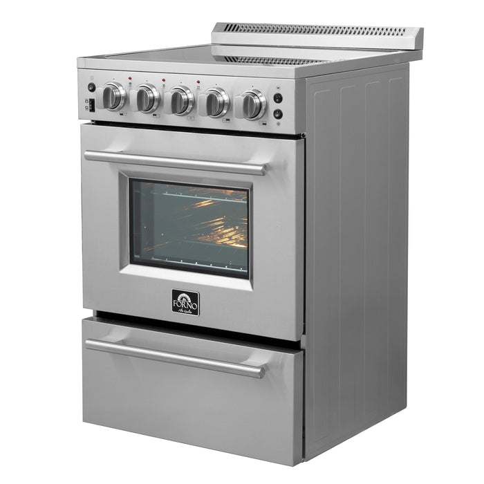 Forno 24″ Loiano Electric Range with 4 Electric Burners - FFSEL6069-24 FORNO