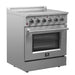 Forno 2-Piece Appliance Package - 30-Inch Electric Range and Wall Mount Range Hood with Backsplash in Stainless Steel FORNO