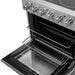 Forno 5-Piece Appliance Package - 30-Inch Electric Range, Wall Mount Range Hood, French Door Refrigerator, Dishwasher, and Microwave Drawer in Stainless Steel FORNO