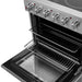 Forno 4-Piece Appliance Package - 30-Inch Electric Range, Wall Mount Range Hood with Backsplash, French Door Refrigerator, and Dishwasher in Stainless Steel FORNO