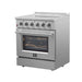 Forno 2-Piece Appliance Package - 30-Inch Electric Range & Pro-Style Refrigerator and Freezer in Stainless Steel FORNO
