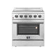 Forno 4-Piece Appliance Package - 30-Inch Electric Range, French Door Refrigerator, Dishwasher, and Microwave Oven in Stainless Steel FORNO