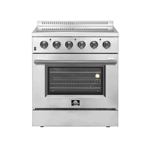 Forno 2-Piece Appliance Package - 30-Inch Electric Range & Pro-Style Refrigerator and Freezer in Stainless Steel FORNO