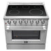 Forno 2-Piece Appliance Package - 36-Inch Electric Range and Wall Mount Range Hood in Stainless Steel FORNO