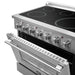 Forno 4-Piece Appliance Package - 36-Inch Electric Range, French Door Refrigerator, Dishwasher, and Microwave Oven in Stainless Steel FORNO