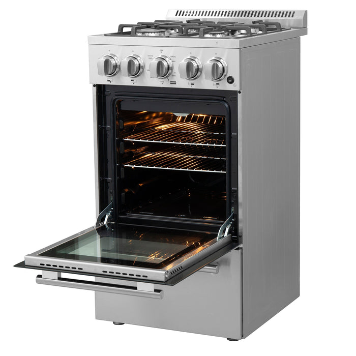 Forno 20″ Lamazze Gas Range with 4 Sealed Burners - FFSGS6265-20 FORNO