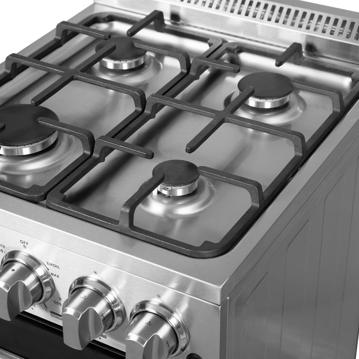 Forno 20″ Lamazze Gas Range with 4 Sealed Burners - FFSGS6265-20 FORNO
