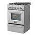 Forno 24″ Breno Gas Range with 4 Sealed Burners - FFSGS6272-24 FORNO