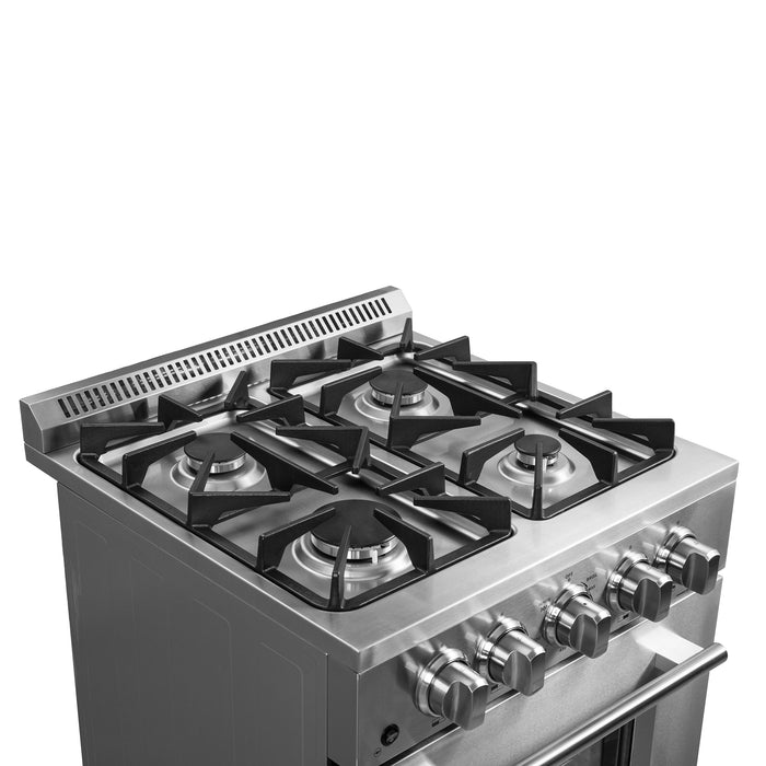 Forno 24″ Breno Gas Range with 4 Sealed Burners - FFSGS6272-24 FORNO