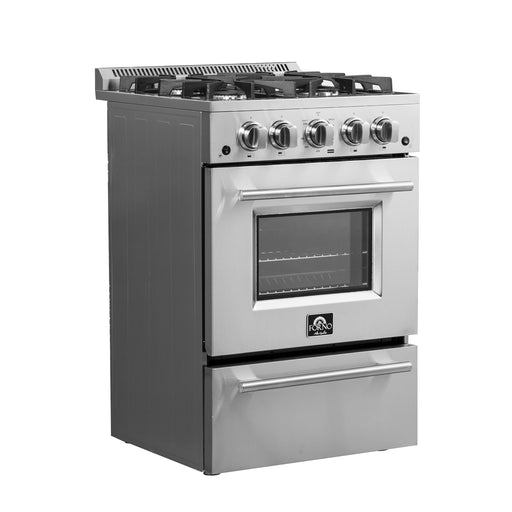 Forno 24″ Breno Gas Range with 4 Sealed Burners - FFSGS6272-24 FORNO