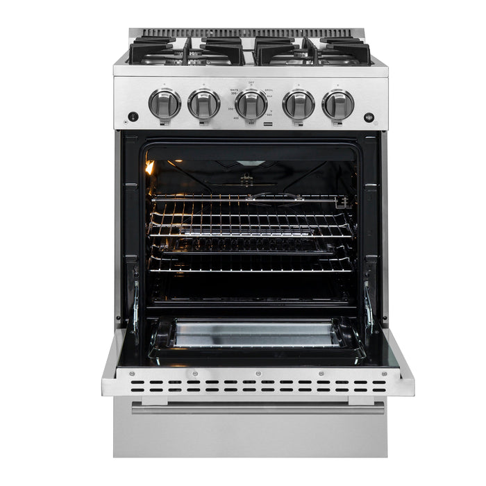 Forno 24″ Breno Gas Range with 4 Sealed Burners - FFSGS6272-24 FORNO