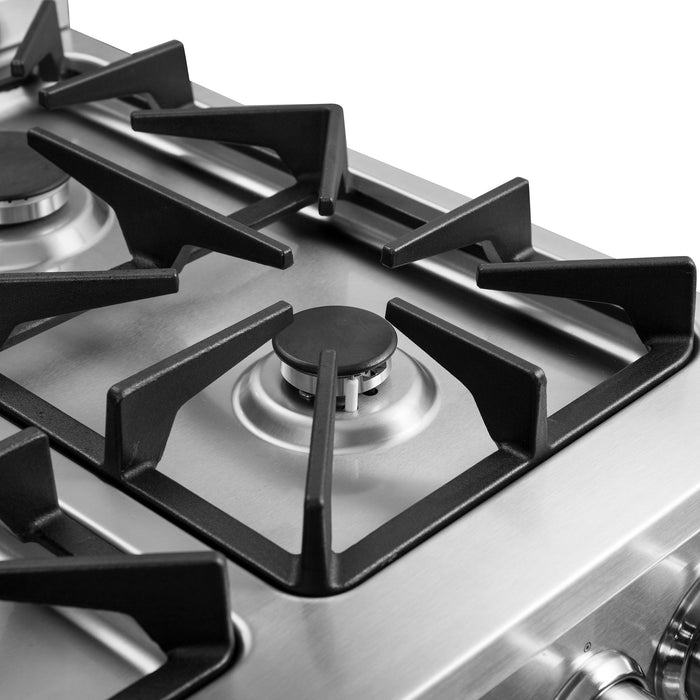 Forno 24″ Breno Gas Range with 4 Sealed Burners - FFSGS6272-24 FORNO