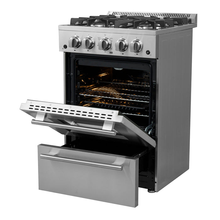 Forno 24″ Breno Gas Range with 4 Sealed Burners - FFSGS6272-24 FORNO