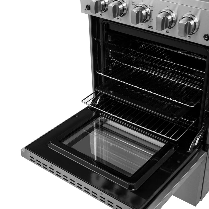 Forno 24″ Breno Gas Range with 4 Sealed Burners - FFSGS6272-24 FORNO