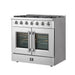 Forno 36″ Vittorio French Door Freestanding Gas Range with 6 Sealed Burners - FFSGS6444-36 FORNO