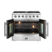 Forno 36″ Vittorio French Door Freestanding Gas Range with 6 Sealed Burners - FFSGS6444-36 FORNO