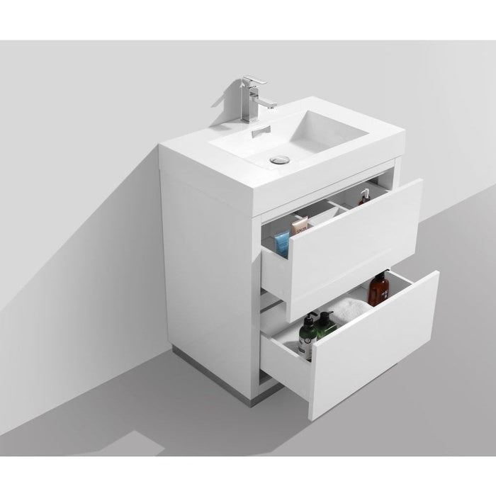 KubeBath Bliss Free Standing Modern Bathroom Vanity KubeBath