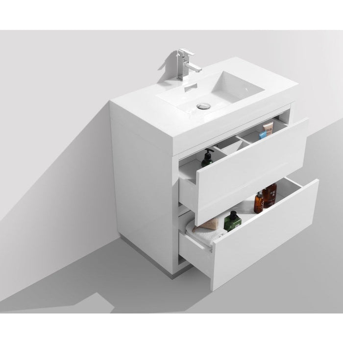 KubeBath Bliss Free Standing Modern Bathroom Vanity KubeBath