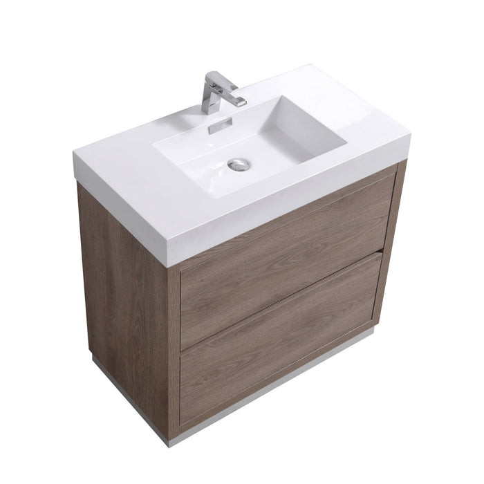 KubeBath Bliss Free Standing Modern Bathroom Vanity KubeBath