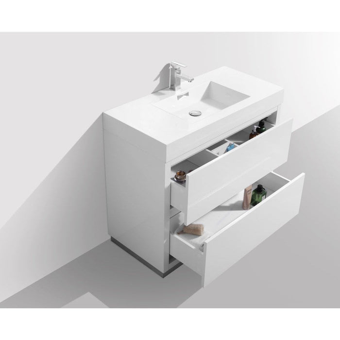KubeBath Bliss Free Standing Modern Bathroom Vanity KubeBath