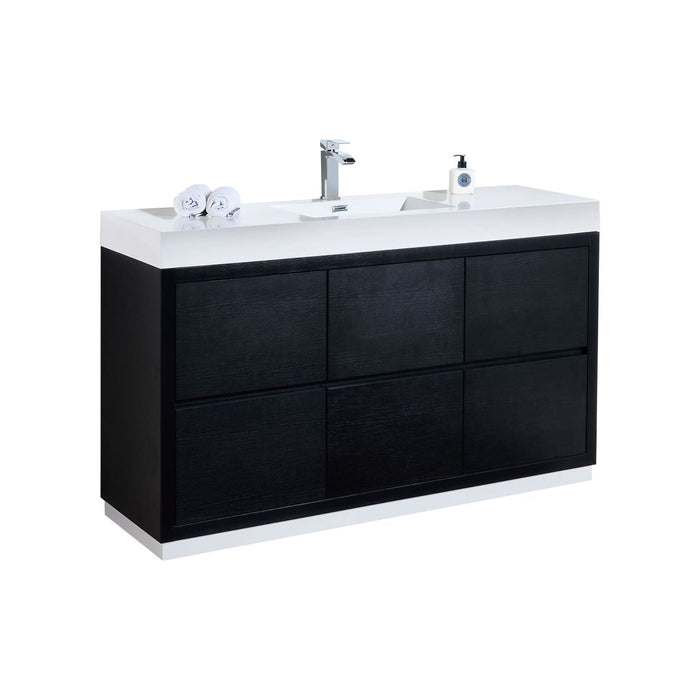 KubeBath Bliss 60" Free Standing Modern Bathroom Vanity KubeBath