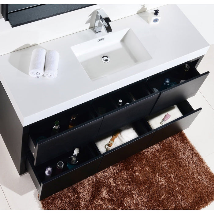 KubeBath Bliss 60" Free Standing Modern Bathroom Vanity KubeBath