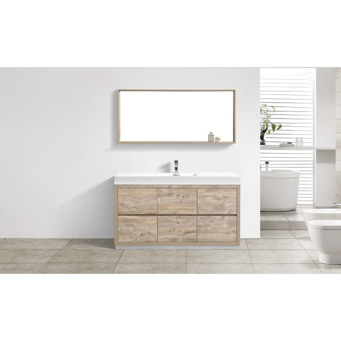 KubeBath Bliss 60" Free Standing Modern Bathroom Vanity KubeBath