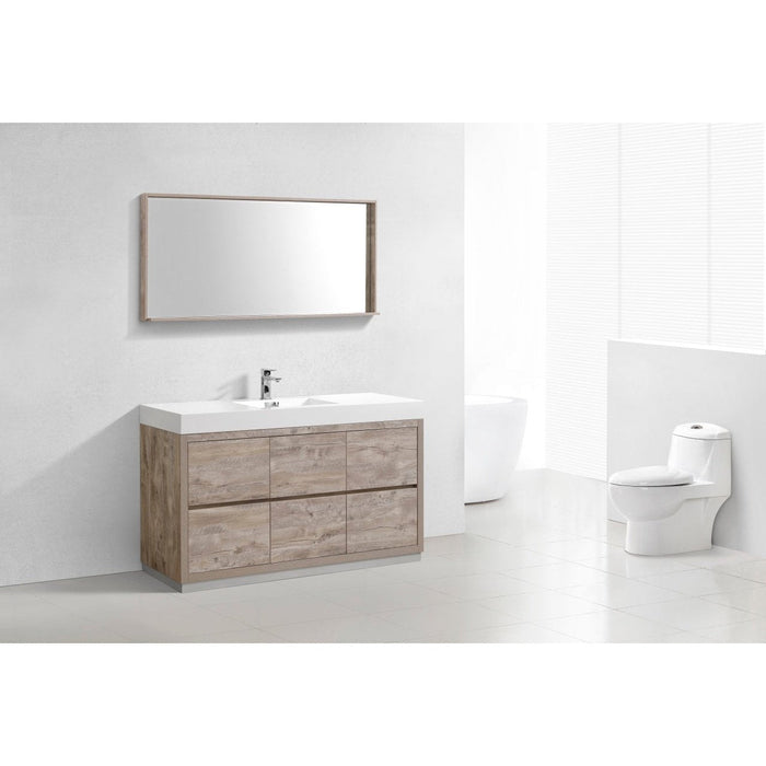 KubeBath Bliss 60" Free Standing Modern Bathroom Vanity KubeBath