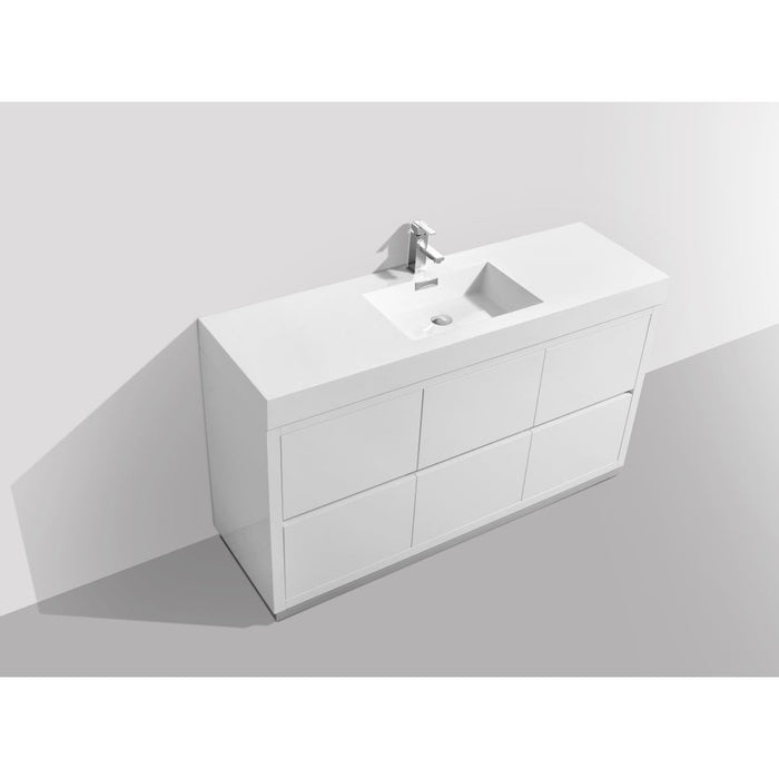 KubeBath Bliss 60" Free Standing Modern Bathroom Vanity KubeBath