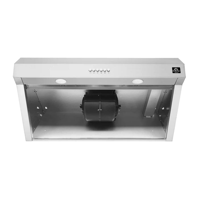 Forno Bari Espresso 30-Inch 400 CFM Under Cabinet Range Hood in Stainless Steel FRHUC5255-30S FORNO