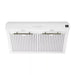 Forno Bari Espresso 30-Inch 400 CFM Under Cabinet Range Hood in White with Brass/Stainless Steel Handle FRHUC5255-30WHT FORNO