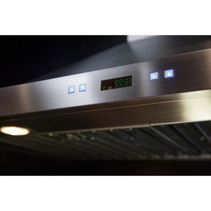 Forno 4-Piece Pro Appliance Package - 36-Inch Dual Fuel Range, Refrigerator with Water Dispenser, Wall Mount Hood, & 3-Rack Dishwasher in Stainless Steel FORNO