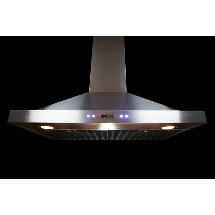 Forno 2-Piece Appliance Package - 36-Inch Dual Fuel Range & Wall Mount Hood in Stainless Steel FORNO