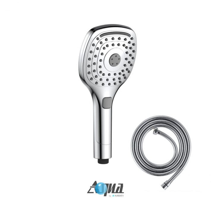 KubeBath Aqua Piazza 5" Multifunction Handheld With Flexible Hose KubeBath