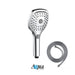 KubeBath Aqua Piazza 5" Multifunction Handheld With Flexible Hose KubeBath