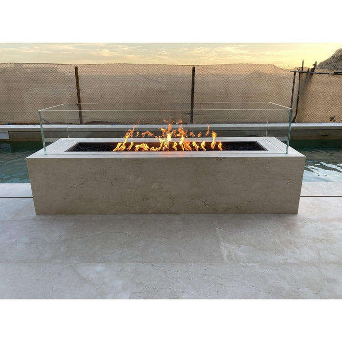 The Outdoor Plus Cabo Linear Fire Pit | GFRC Concrete The Outdoor Plus