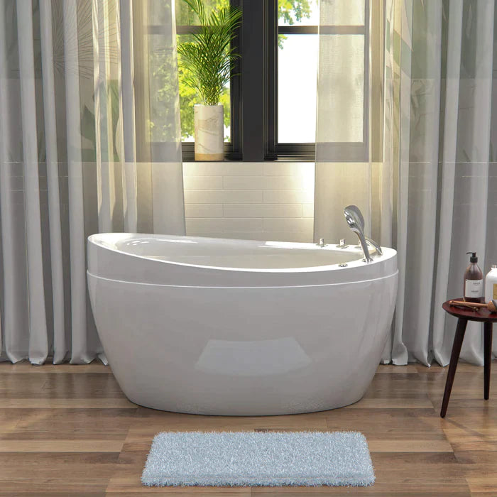 Empava 59" Freestanding Japanese Style Soaking Bathtub with Reversible Drain (EMPV-59JT011) Empava
