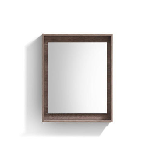 KubeBath Kube Butternut Finish Framed Mirror With Shelve KubeBath