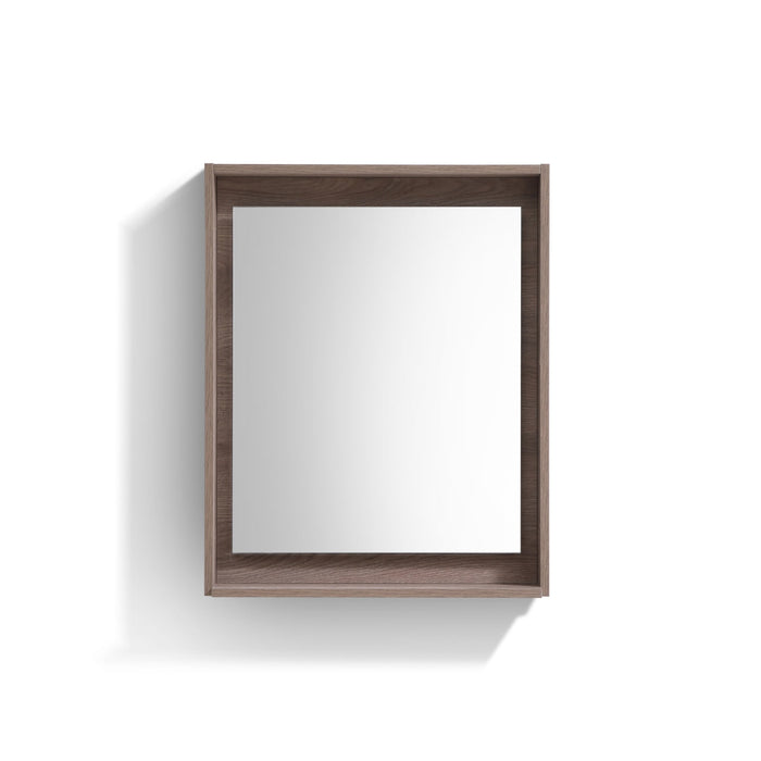 KubeBath Kube Butternut Finish Framed Mirror With Shelve KubeBath