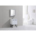 KubeBath Bosco Modern Bathroom Vanity with Quartz Countertop and Matching Mirror KubeBath