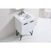 KubeBath Bosco Modern Bathroom Vanity with Quartz Countertop and Matching Mirror KubeBath